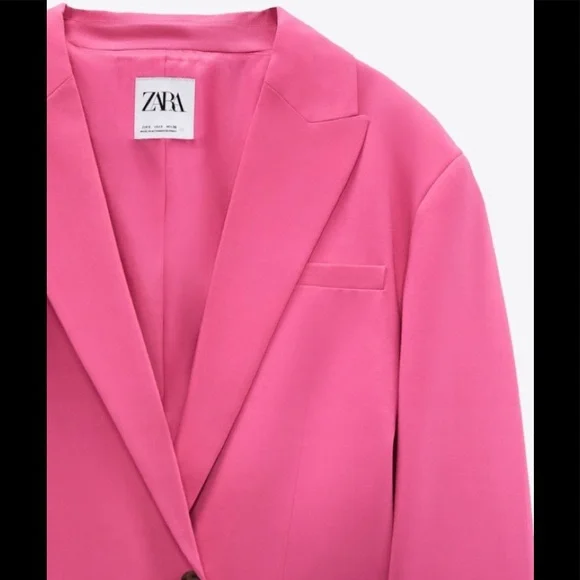 ZARA Oversized Blazer Pink Size Xs, Small - Picture 16 of 16